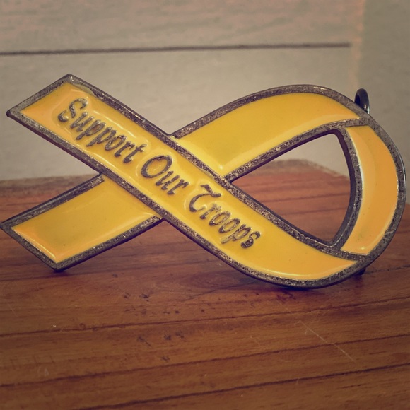 Support Our Troops Belt Buckle USMC USAF USN USA - Picture 2 of 2